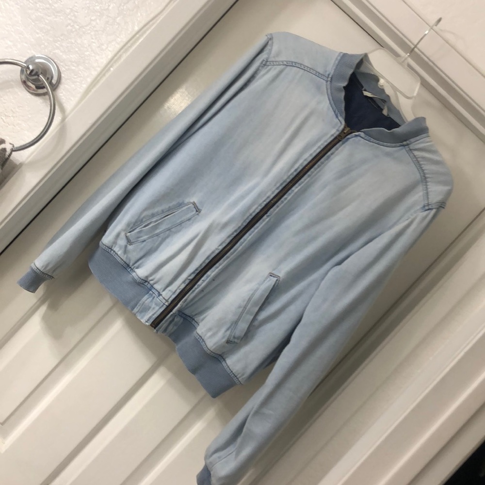 Denim bomber jacket